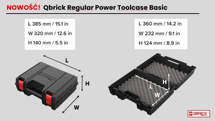 Skrzynka narzędziowa Qbrick System Power Toolcase Basic Ps Protective Straps