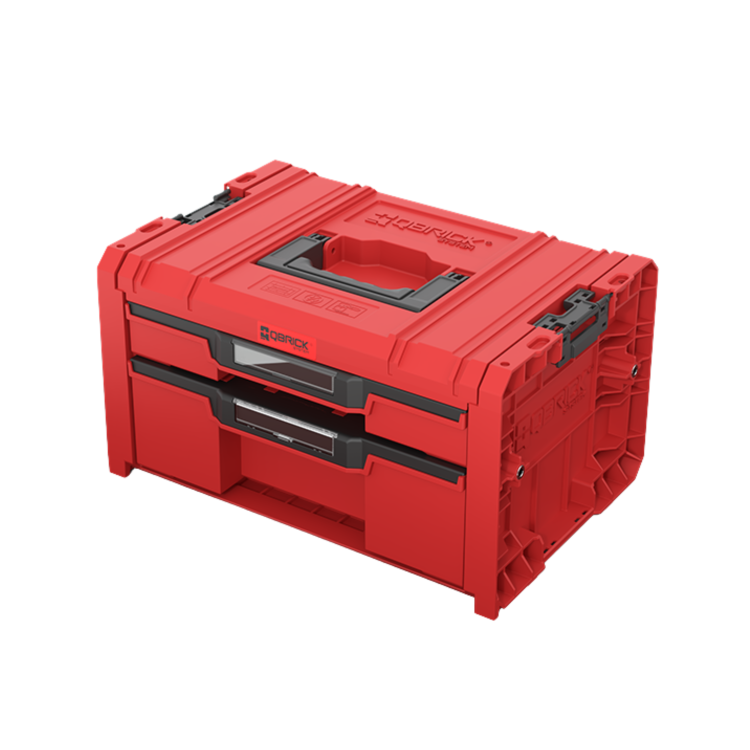 Zestaw skrzynek narzędziowych Qbrick System PRO Drawer Workshop Set 6 2.0 Red Ultra HD (7).png