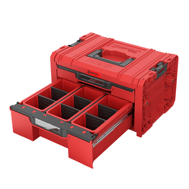 Zestaw skrzynek narzędziowych Qbrick System PRO Drawer Workshop Set 6 2.0 Red Ultra HD (9).png